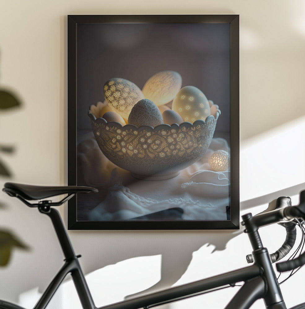 Glowing Eggs - Poster / Art Print - interiör