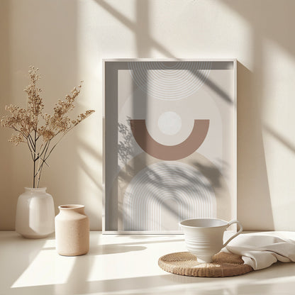Beige Mid Century Poster No.1 - Poster / Art Print - interiör