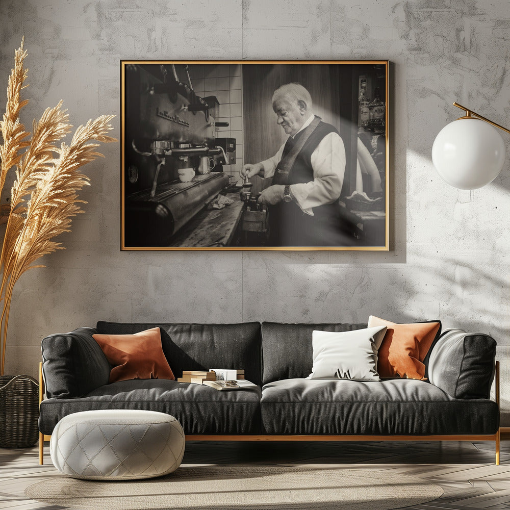 Making espresso - Poster / Art Print - interiör