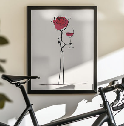 Wine Rose - Poster / Art Print - interiör