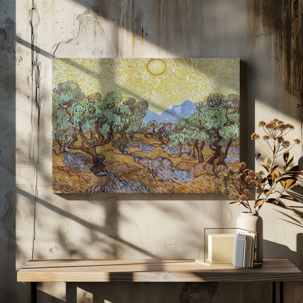 Vincent Van Gogh's Olive Trees (1889) - Poster / Art Print - interiör