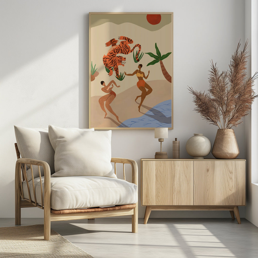 Dancing Tiger - Poster / Art Print - interiör