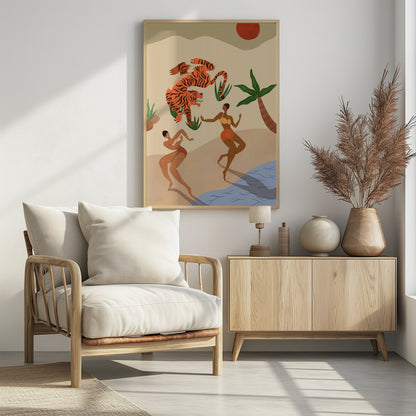 Dancing Tiger - Poster / Art Print - interiör