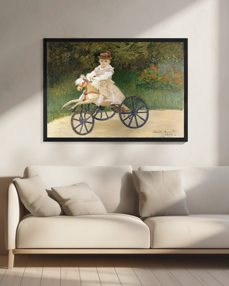 Jean Monet On His Hobby Horse (1872) By Claude Monet - Poster / Art Print - interiör