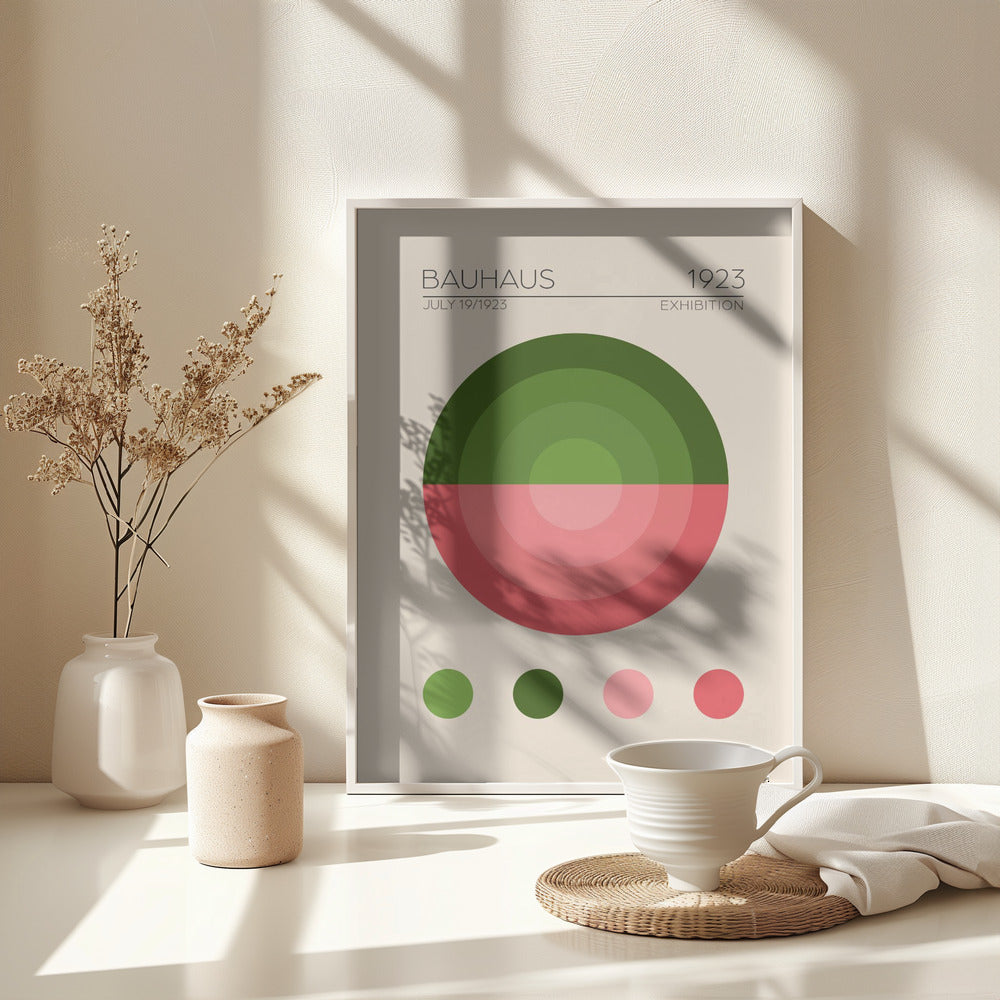 Bauhaus Yesil Daire - Poster / Art Print - interiör