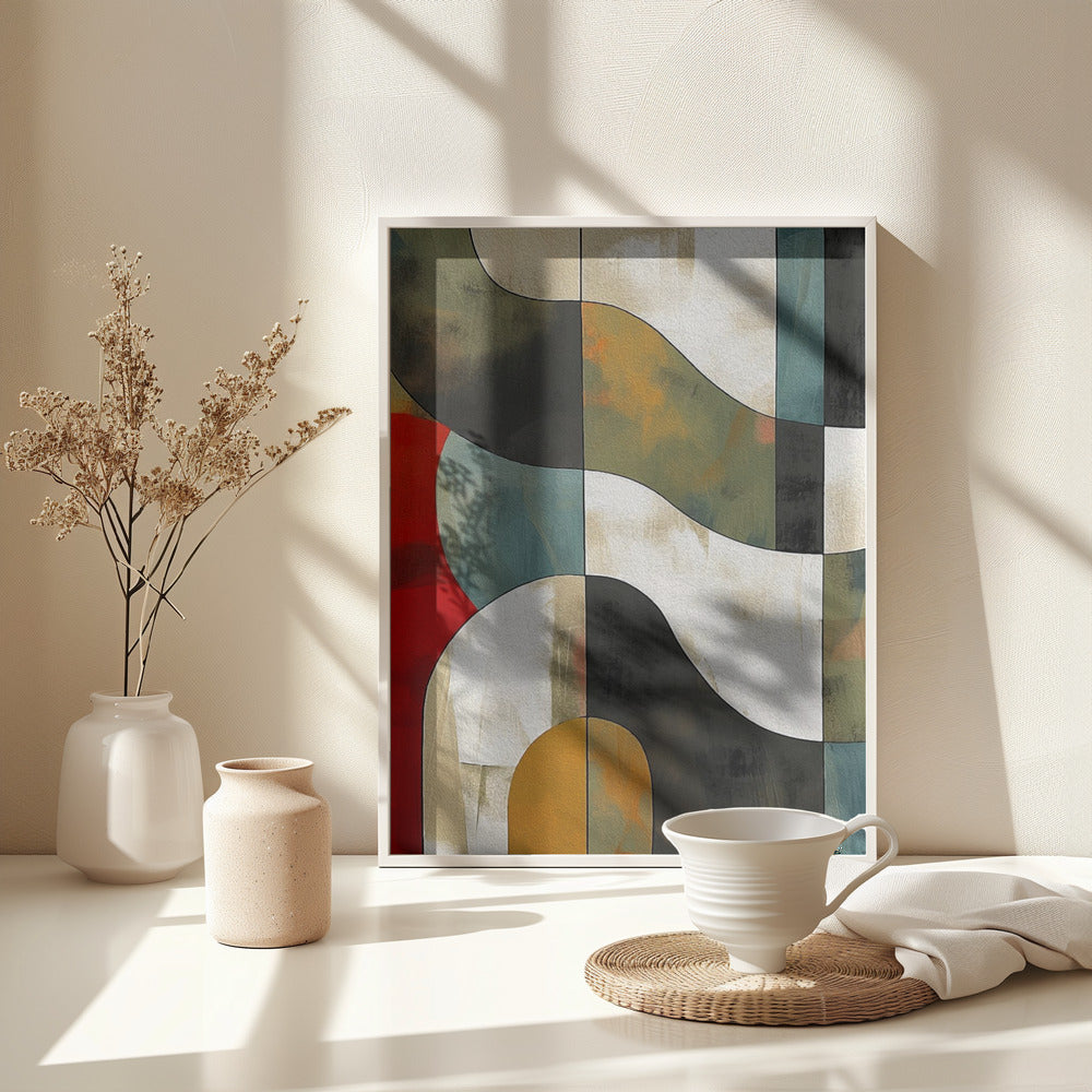 Abstract Fields No 1 - Poster / Art Print - interiör