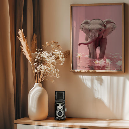 Young Elephant - Poster / Art Print - interiör