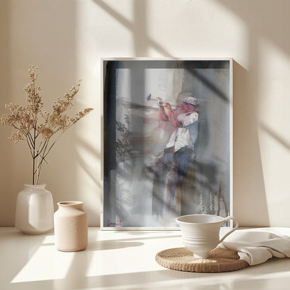 A Musician Playing The Trumpet - Poster / Art Print - interiör