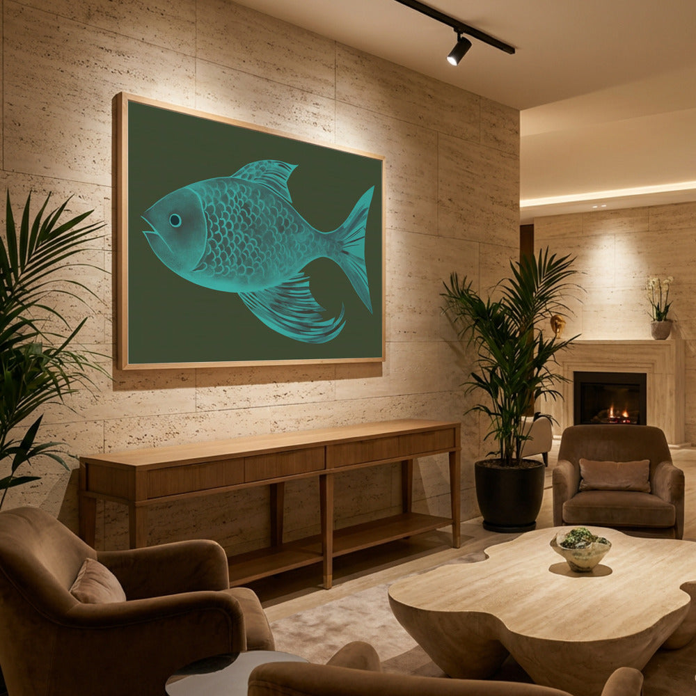 Fantasy Fish - Poster / Art Print - interiör