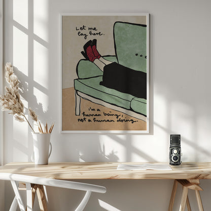 Let me lay here - Poster / Art Print - interiör