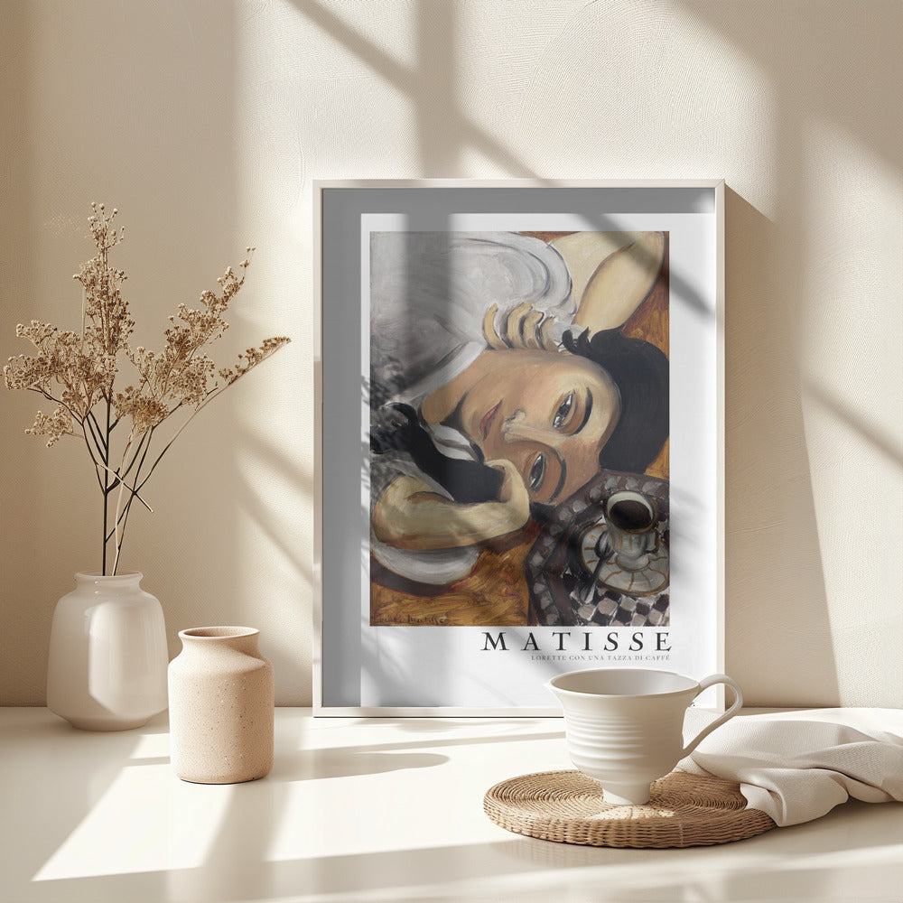 Lorette Con Una Tazza Di Caffe 1916 Boarder - Poster / Art Print - interiör
