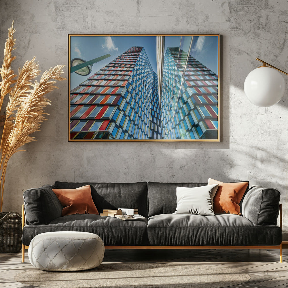 Architectural splash of color - Poster / Art Print - interiör