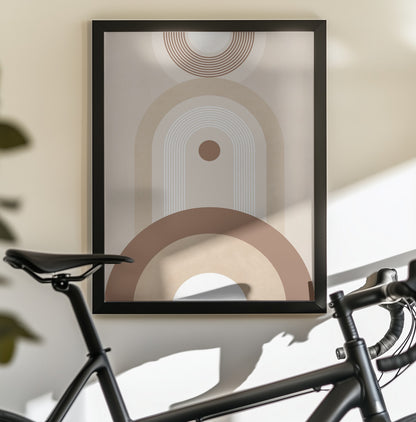 Beige Mid Century Poster No.2 - Poster / Art Print - interiör
