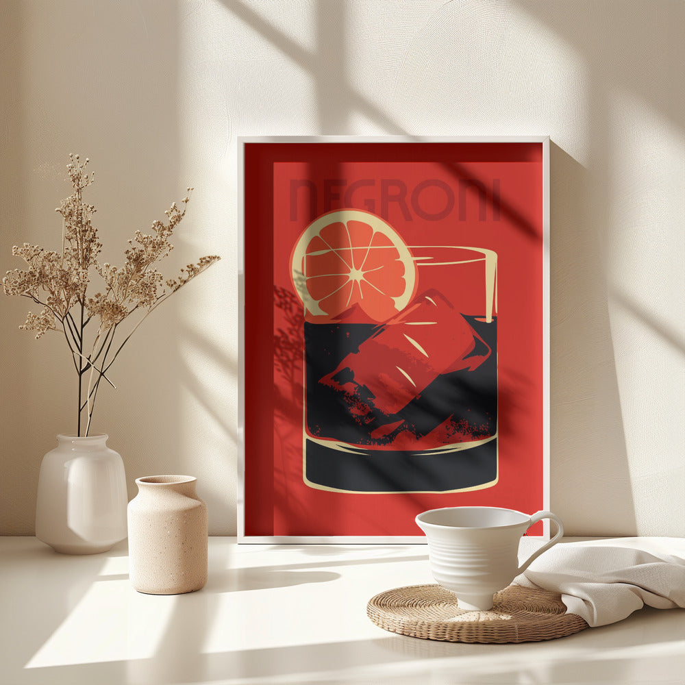 Negroni Red - Poster / Art Print - interiör