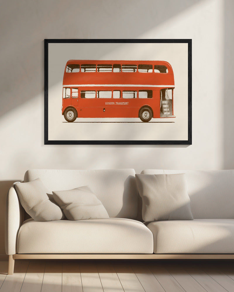 Red English Bus - Poster / Art Print - interiör