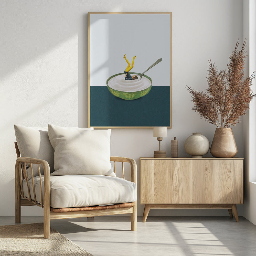 Yoga in my yogurt - Poster / Art Print - interiör