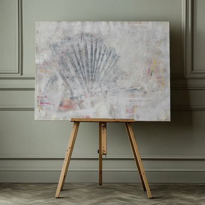 Abstract shell painting natural structure mural - Poster / Art Print - interiör