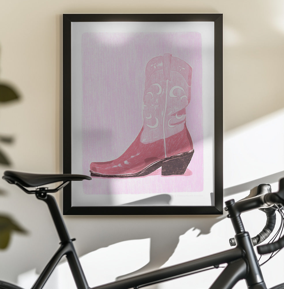 P&amp;c Cowgirlboot - Poster / Art Print - interiör