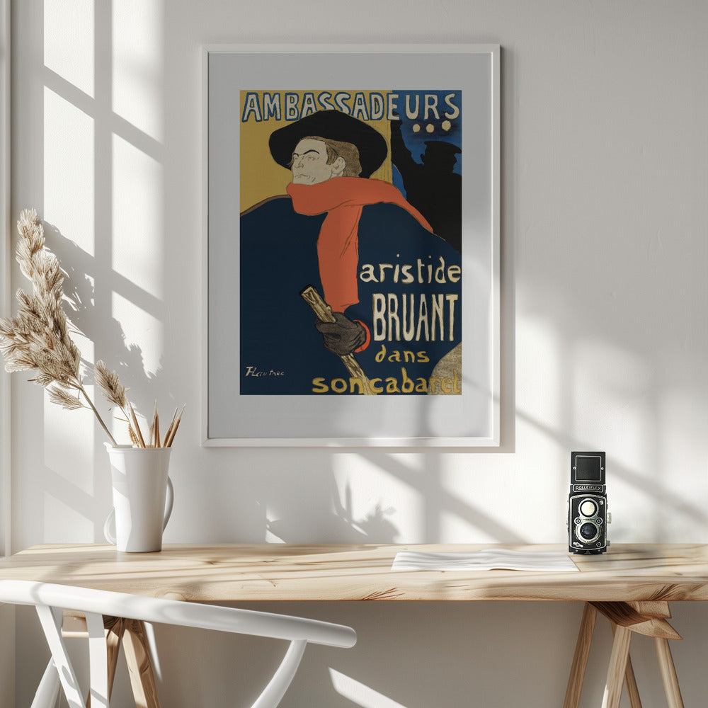 Ambassadeurs Aristide Bruant Dans Son Cabaret (1892) - Poster / Art Print - interiör