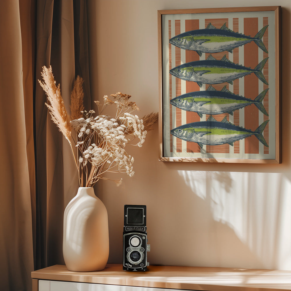 Four Fishes - Poster / Art Print - interiör