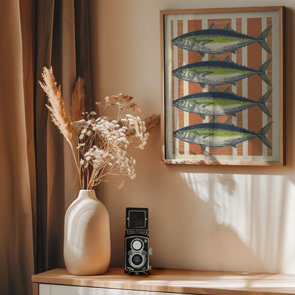 Four Fishes - Poster / Art Print - interiör