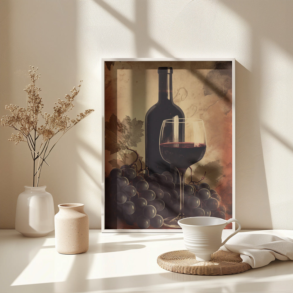 Red Red Wine No 2 - Poster / Art Print - interiör
