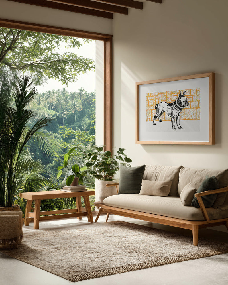 Pitbull Terrier - Poster / Art Print - interiör