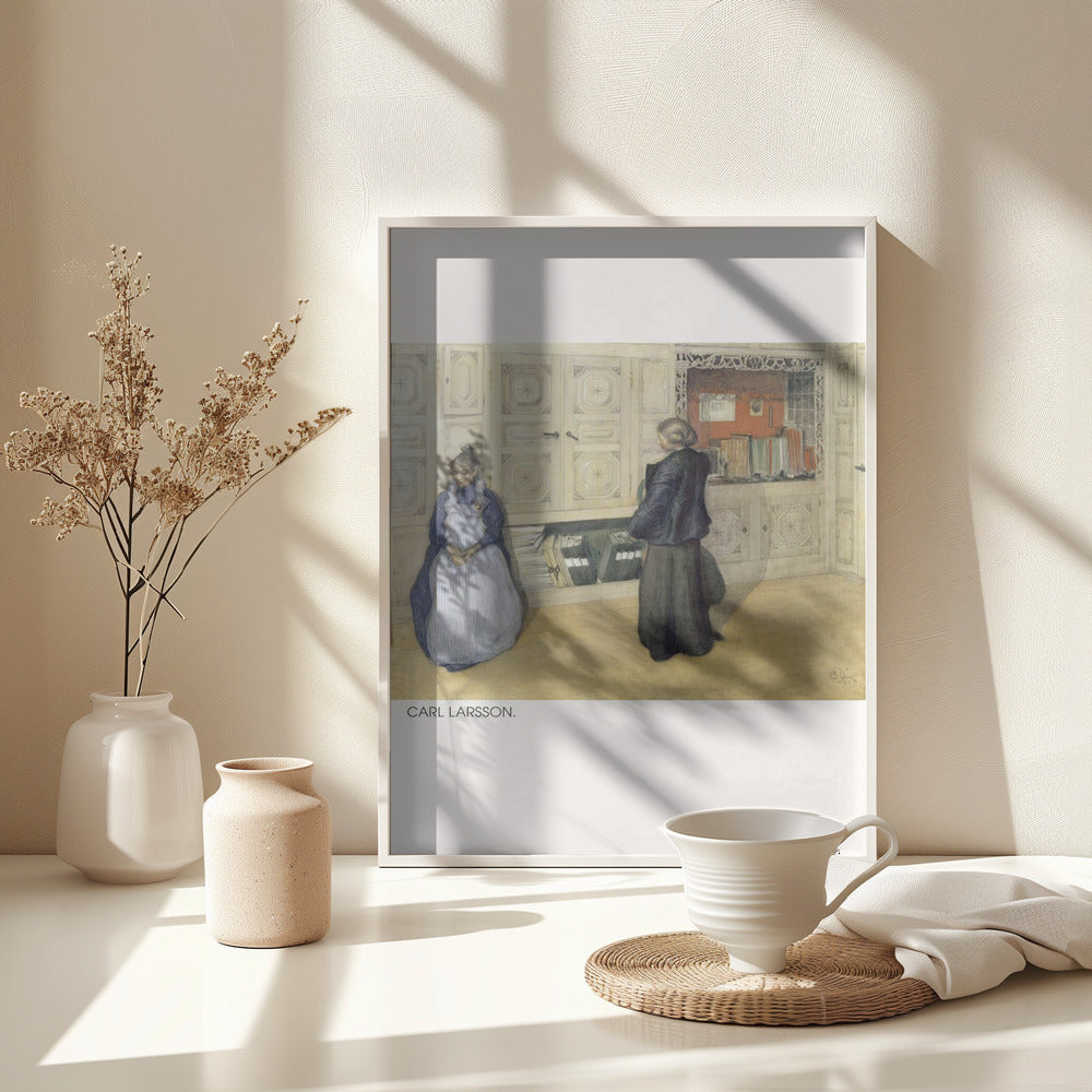 Carl Larsson, Mother and Daughter, 1903, Watercolour 1 - Poster / Art Print - interiör