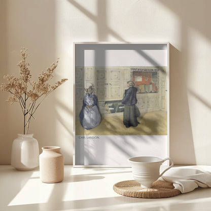 Carl Larsson, Mother and Daughter, 1903, Watercolour 1 - Poster / Art Print - interiör