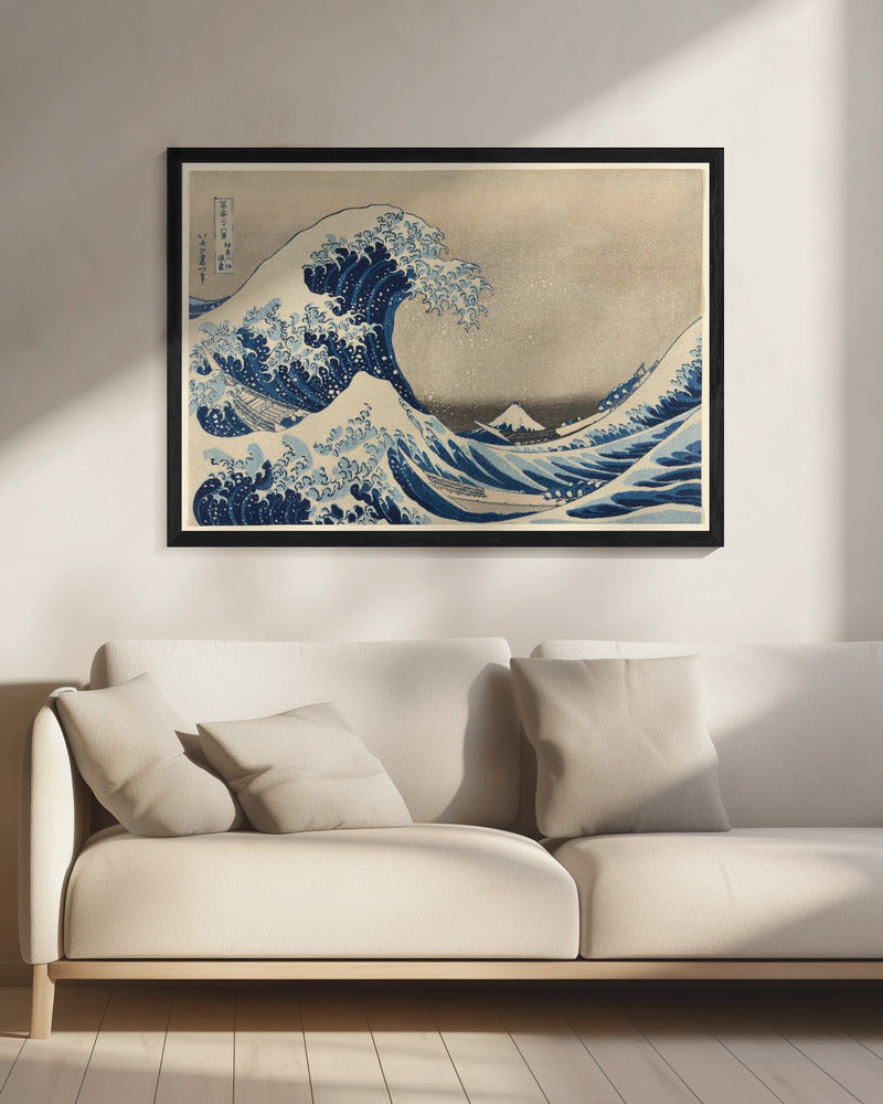 The Great Wave off Kanagawa - Poster / Art Print - interiör