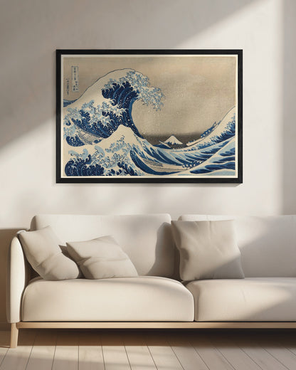 The Great Wave off Kanagawa - Poster / Art Print - interiör