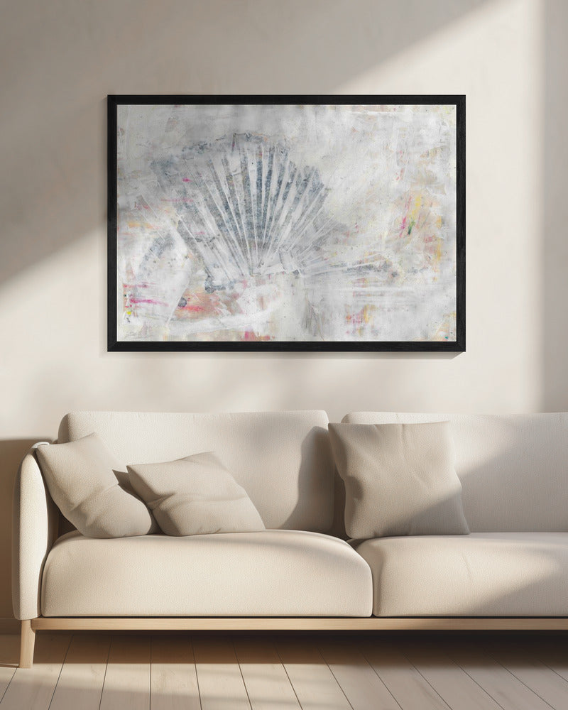 Abstract shell painting natural structure mural - Poster / Art Print - interiör