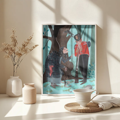 Fairy tale soldier and the witch - Poster / Art Print - interiör