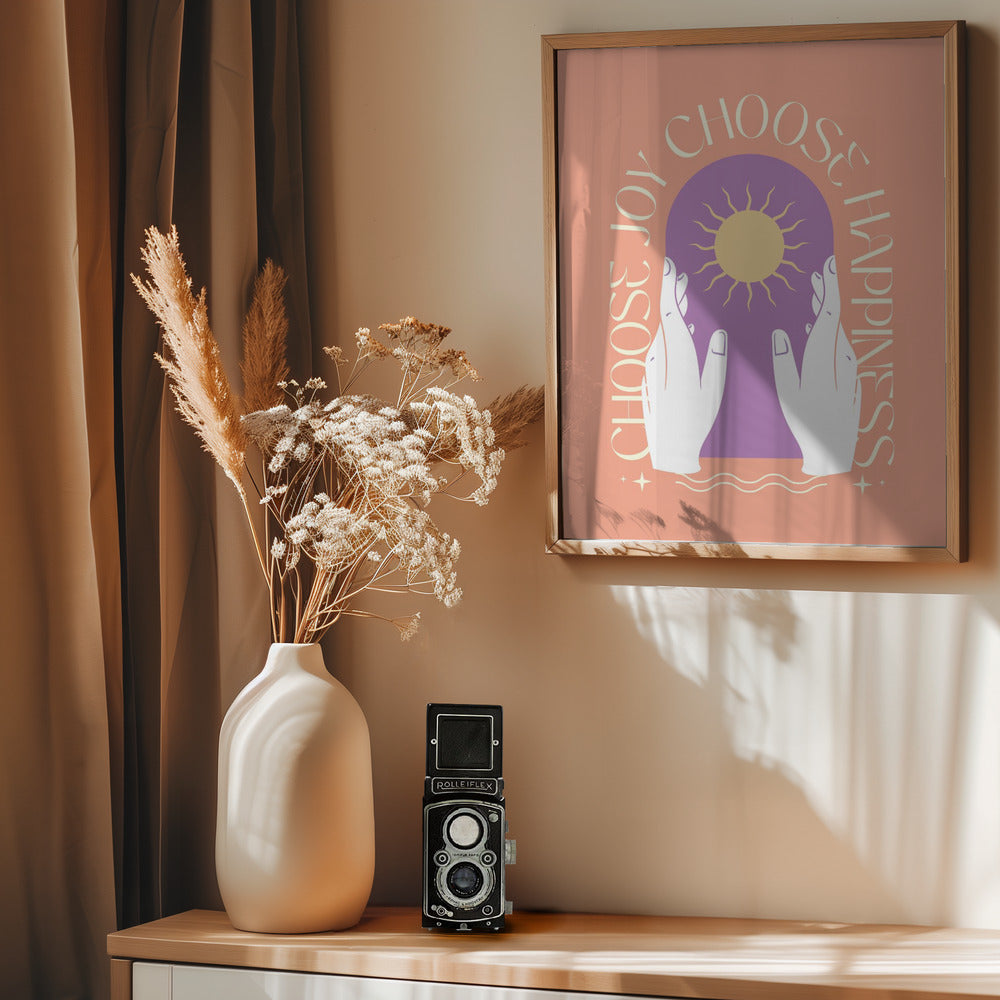 Choose Joy Choose Happiness - Poster / Art Print - interiör