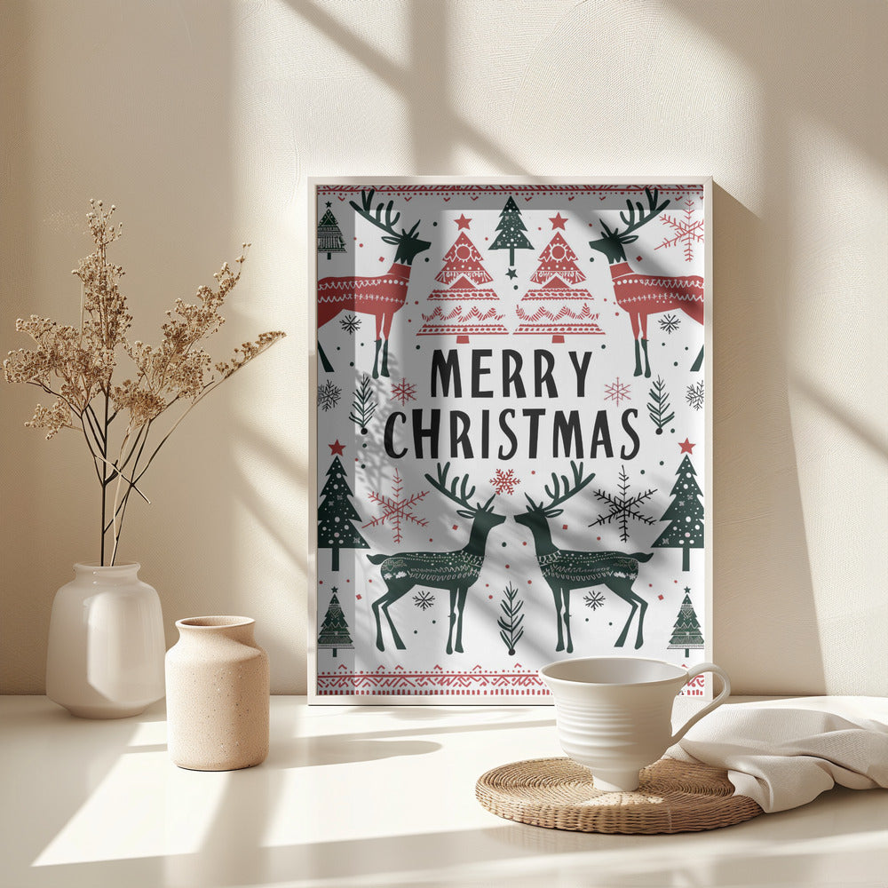 Merry Christmas No 2 - Poster / Art Print - interiör
