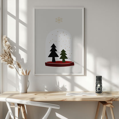 Dancing Snowflakes - Poster / Art Print - interiör