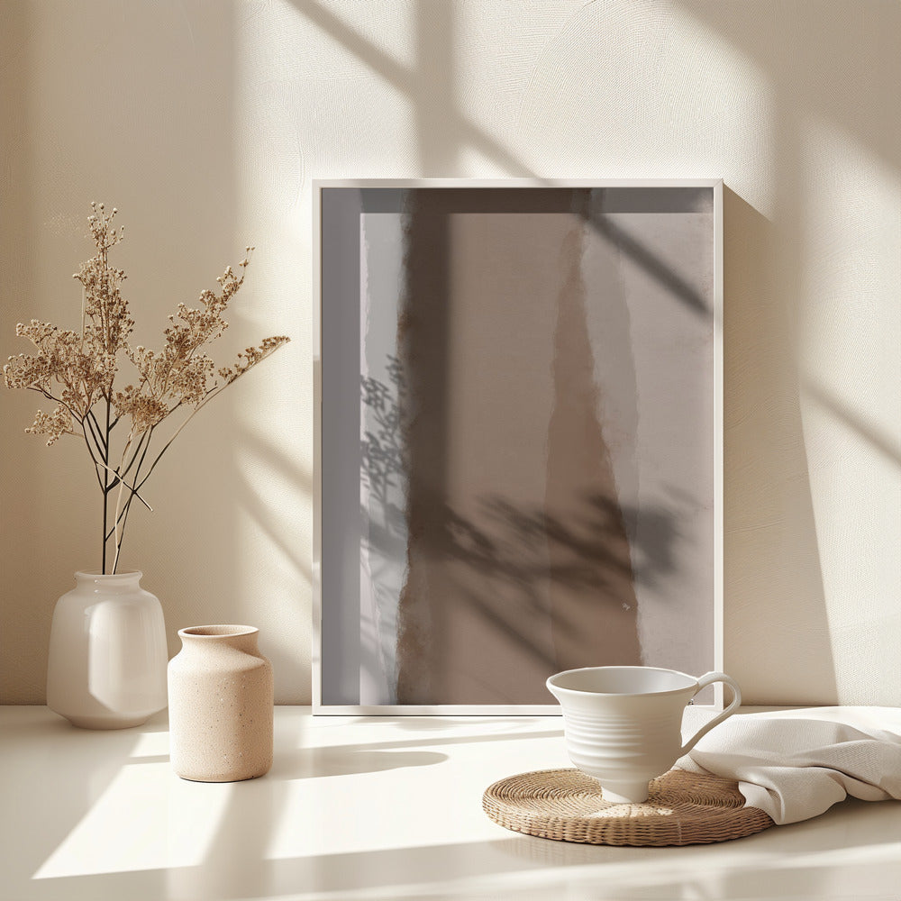 Abstract Mocha Linearity - Poster / Art Print - interiör