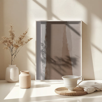 Abstract Mocha Linearity - Poster / Art Print - interiör