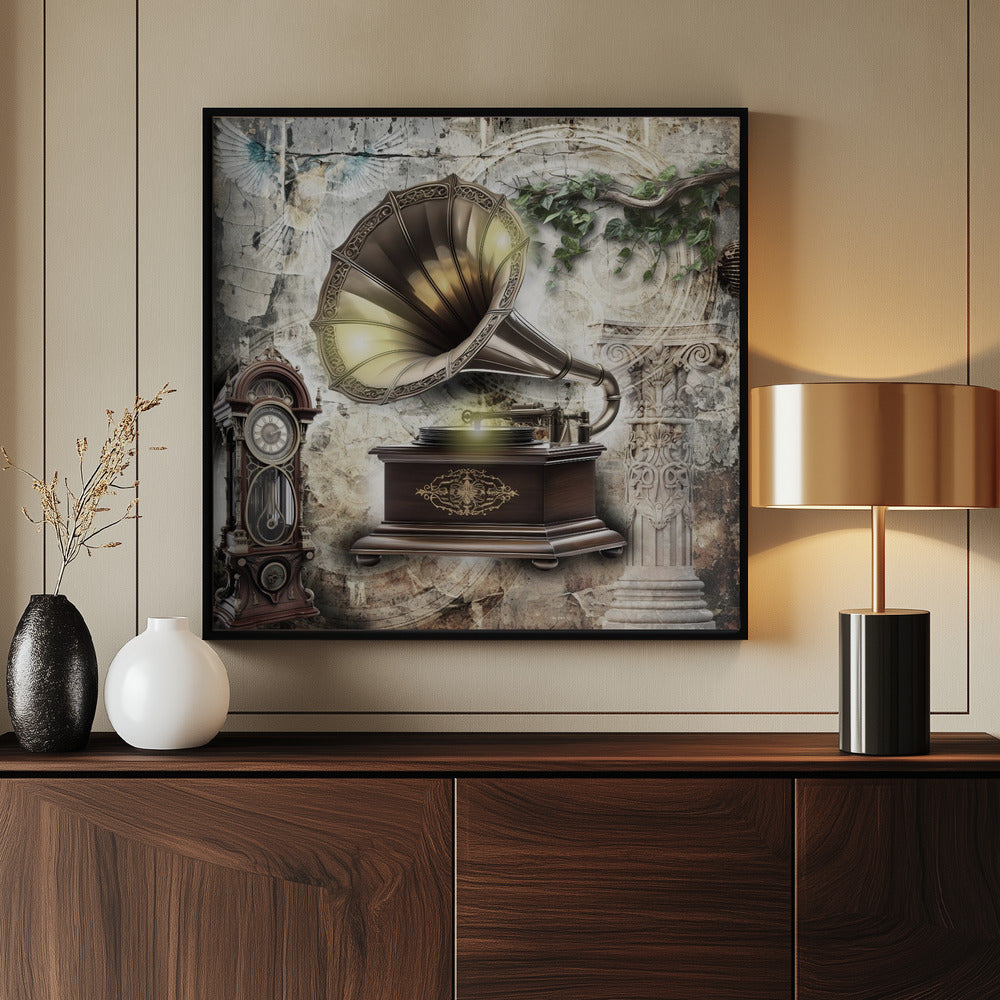 Gramophone Art 1 - Poster / Art Print - interiör