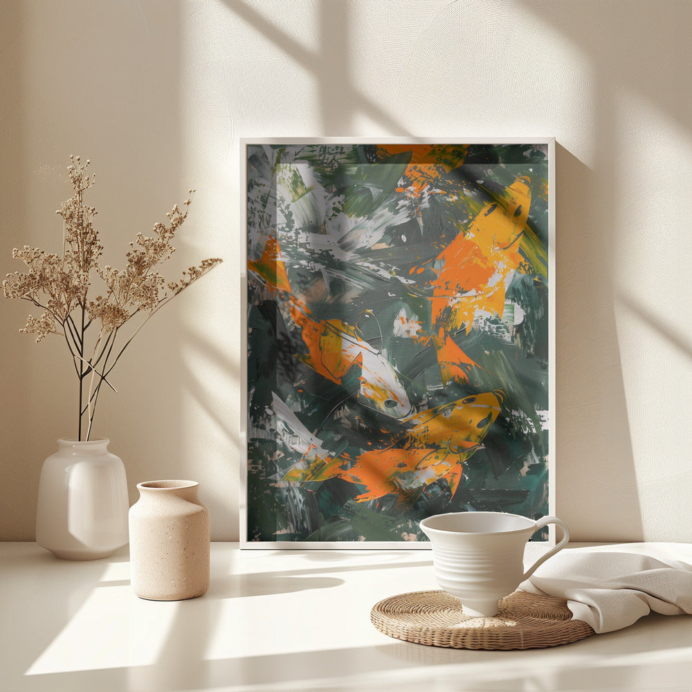 The Abstract Fishes - Poster / Art Print - interiör