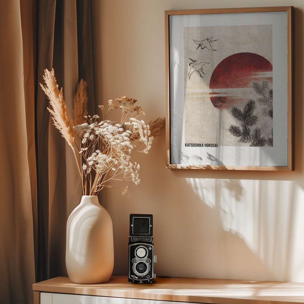 Birds and Sunset, From Album of Sketches (1814) - Poster / Art Print - interiör