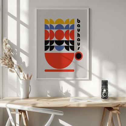 Bauhaus Coffee 70s Decor - Poster / Art Print - interiör