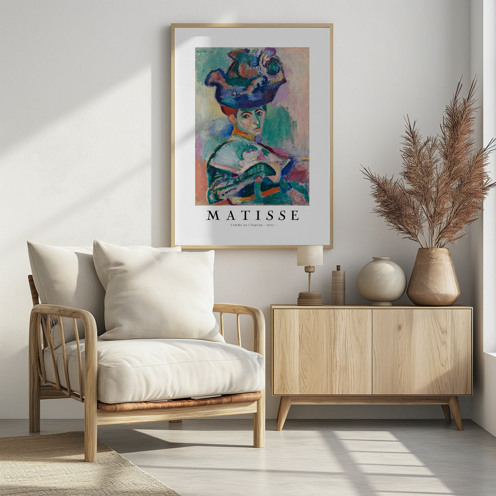 Woman With Hat 1905 - Poster / Art Print - interiör