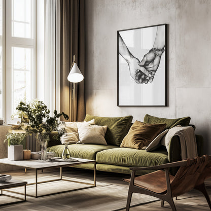 Holding Hands - Poster / Art Print - interiör