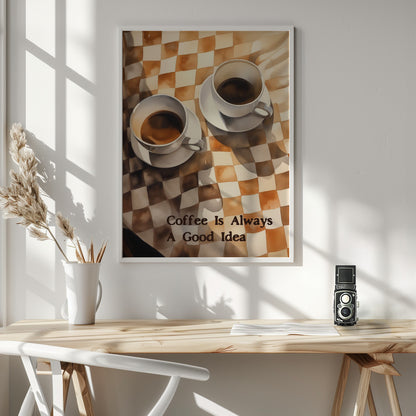 Coffee Is Always a Good Idea - Poster / Art Print - interiör