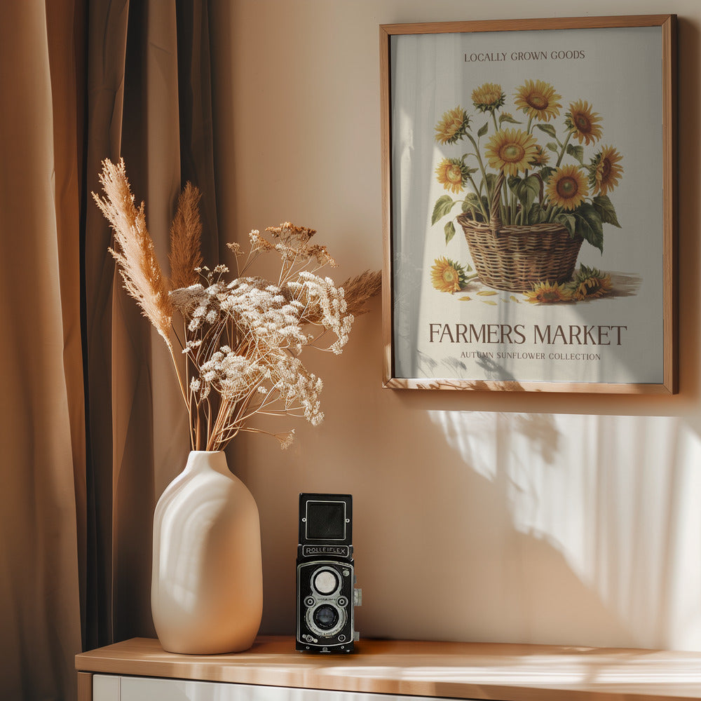 Farmers Market Sunflower - Poster / Art Print - interiör