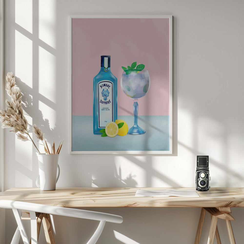 Gin Cocktail - Poster / Art Print - interiör