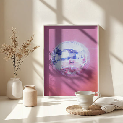 Pink Disco Ball - Poster / Art Print - interiör