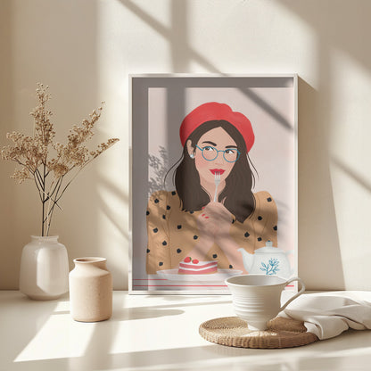 French Cafe - Poster / Art Print - interiör