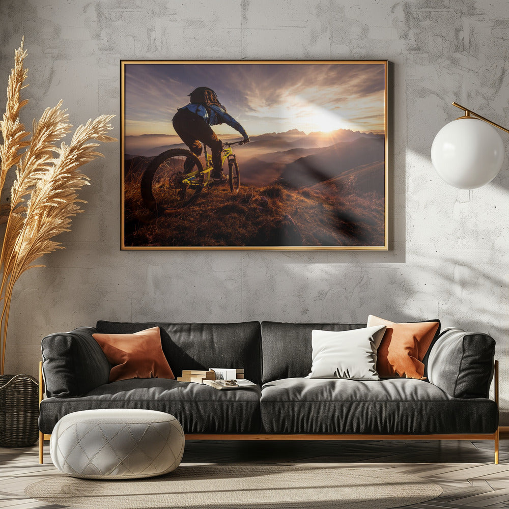 Sunset trail ride - Poster / Art Print - interiör